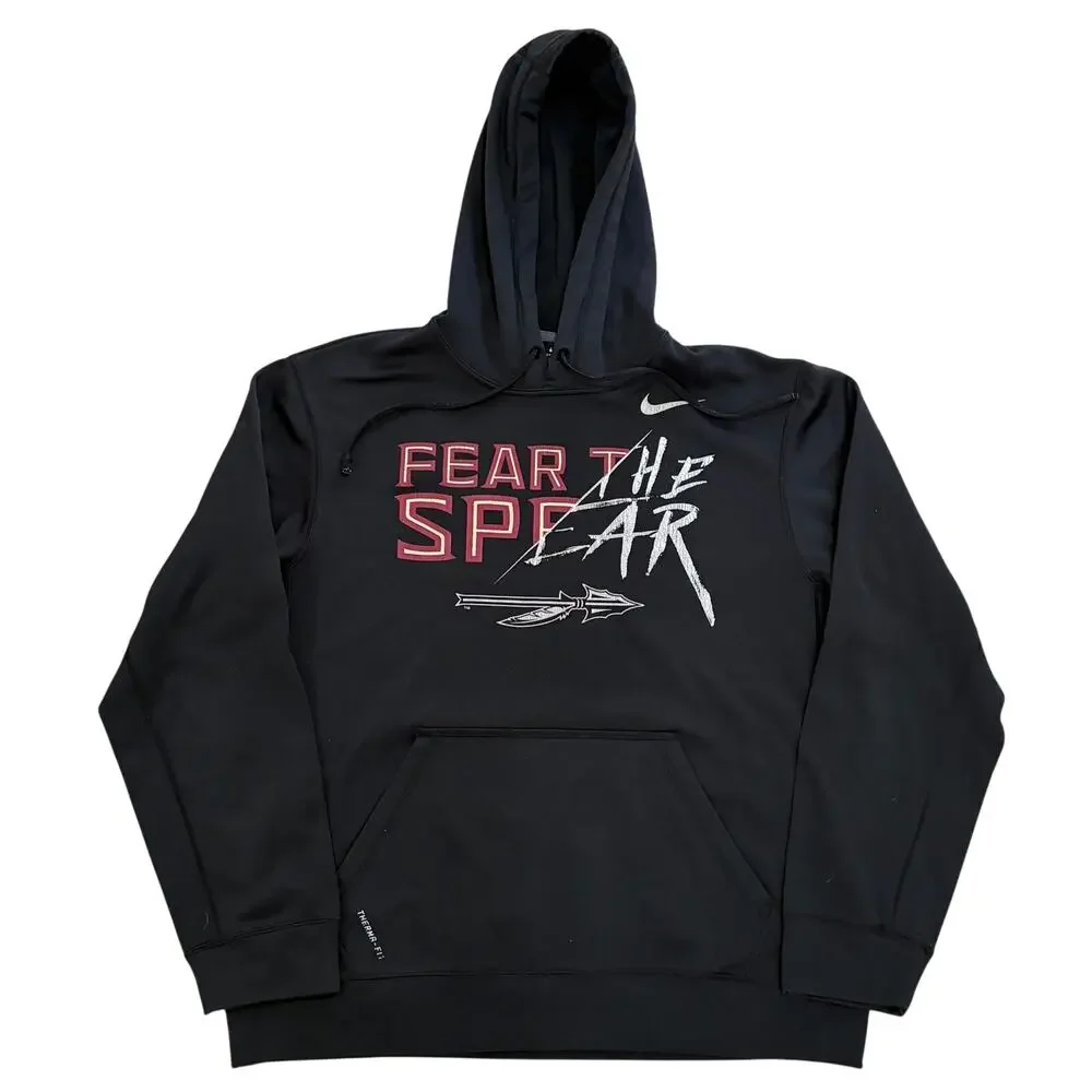 Florida State Seminoles Nike “FEAR THE SPEAR” Hoodie Sweatshirt Black Medium FSU